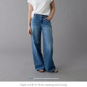 Low Rise Wide Leg Jeans